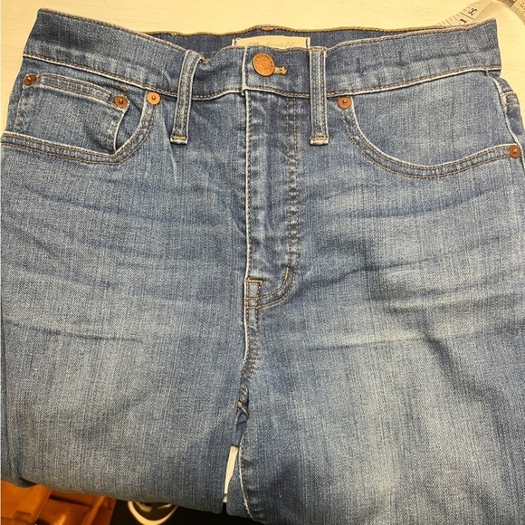 Madewell Cali Demi Boot Notch Split Back Raw Hem Jeans Sz 26 - Picture 6 of 12
